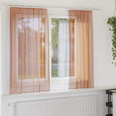 voile-gardiner med stanglommer 2 stk terrakotta
