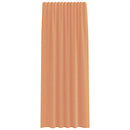 voile-gardiner med stanglommer 2 stk terrakotta