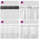 voile-gardiner med stanglommer 2 stk terrakotta