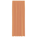 voile-gardiner med stanglommer 2 stk terrakotta