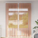 voile-gardiner med stanglommer 2 stk terrakotta