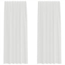 voile-gardiner med stanglommer 2 stk hvid