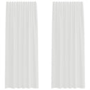 voile-gardiner med stanglommer 2 stk hvid