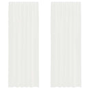 voile-gardiner med stanglommer 2 stk hvid