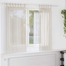 voile-gardiner med fane i toppen 2 stk. cremefarvet