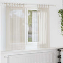 voile-gardiner med fane i toppen 2 stk. cremefarvet