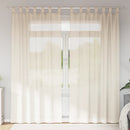 voile-gardiner med fane i toppen 2 stk. cremefarvet