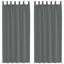 voile-gardiner med løkker 2 stk. 140x225 cm mørkegrå