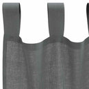 voile-gardiner med løkker 2 stk. 140x225 cm mørkegrå