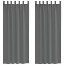 voile-gardiner med løkker 2 stk. 140x260 cm mørkegrå
