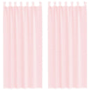 voile-gardiner med løkker 2 stk. 140x225 cm lyserød