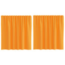 voile-gardiner med løkker 2 stk. 140x140 cm orange