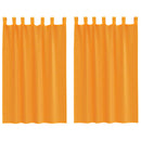 voile-gardiner med løkker 2 stk. 140x175 cm orange