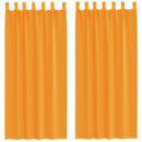 voile-gardiner med løkker 2 stk. 140x225 cm orange
