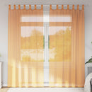 voile-gardiner med løkker 2 stk. 140x225 cm orange