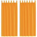 voile-gardiner med løkker 2 stk. 140x245 cm orange