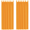 voile-gardiner med løkker 2 stk. 140x260 cm orange