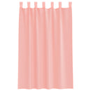 voile-gardiner med løkker 2 stk. 140x175 cm lyserød