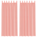 voile-gardiner med løkker 2 stk. 140x225 cm lyserød