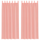 voile-gardiner med løkker 2 stk. 140x245 cm lyserød