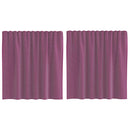 voile-gardiner med løkker 2 stk. 140x140 cm lilla