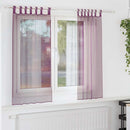 voile-gardiner med løkker 2 stk. 140x140 cm lilla