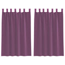 voile-gardiner med løkker 2 stk. 140x175 cm lilla
