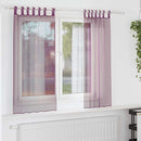 voile-gardiner med løkker 2 stk. 140x175 cm lilla