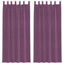 voile-gardiner med løkker 2 stk. 140x225 cm lilla