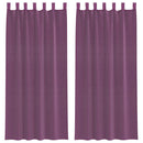 voile-gardiner med løkker 2 stk. 140x245 cm lilla