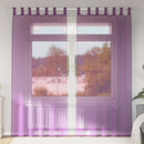 voile-gardiner med løkker 2 stk. 140x245 cm lilla