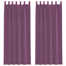 voile-gardiner med løkker 2 stk. 140x260 cm lilla