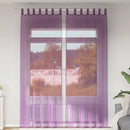 voile-gardiner med løkker 2 stk. 140x260 cm lilla