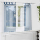 voile-gardiner med løkker 2 stk. 140x140 cm kongeblå