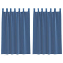 voile-gardiner med løkker 2 stk. 140x175 cm kongeblå