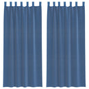 voile-gardiner med løkker 2 stk. 140x225 cm kongeblå