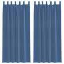 voile-gardiner med løkker 2 stk. 140x245 cm kongeblå