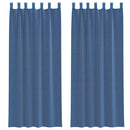 voile-gardiner med løkker 2 stk. 140x260 cm kongeblå