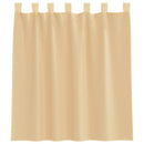 voile-gardiner med løkker 2 stk. 140x140 cm sandfarvet