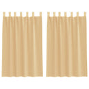 voile-gardiner med løkker 2 stk. 140x175 cm sandfarvet