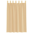voile-gardiner med løkker 2 stk. 140x175 cm sandfarvet