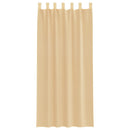 voile-gardiner med løkker 2 stk. 140x225 cm sandfarvet