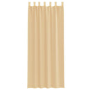 voile-gardiner med løkker 2 stk. 140x260 cm sandfarvet