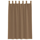 voile-gardiner med løkker 2 stk. 140x175 cm lysebrun