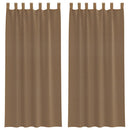 voile-gardiner med løkker 2 stk. 140x245 cm lysebrun