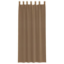 voile-gardiner med løkker 2 stk. 140x245 cm lysebrun