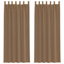 voile-gardiner med løkker 2 stk. 140x260 cm lysebrun