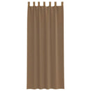 voile-gardiner med løkker 2 stk. 140x260 cm lysebrun