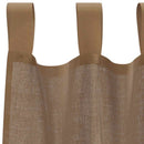 voile-gardiner med løkker 2 stk. 140x260 cm lysebrun