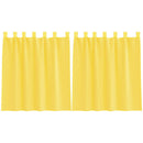 voile-gardiner med løkker 2 stk. 140x140 cm gul
